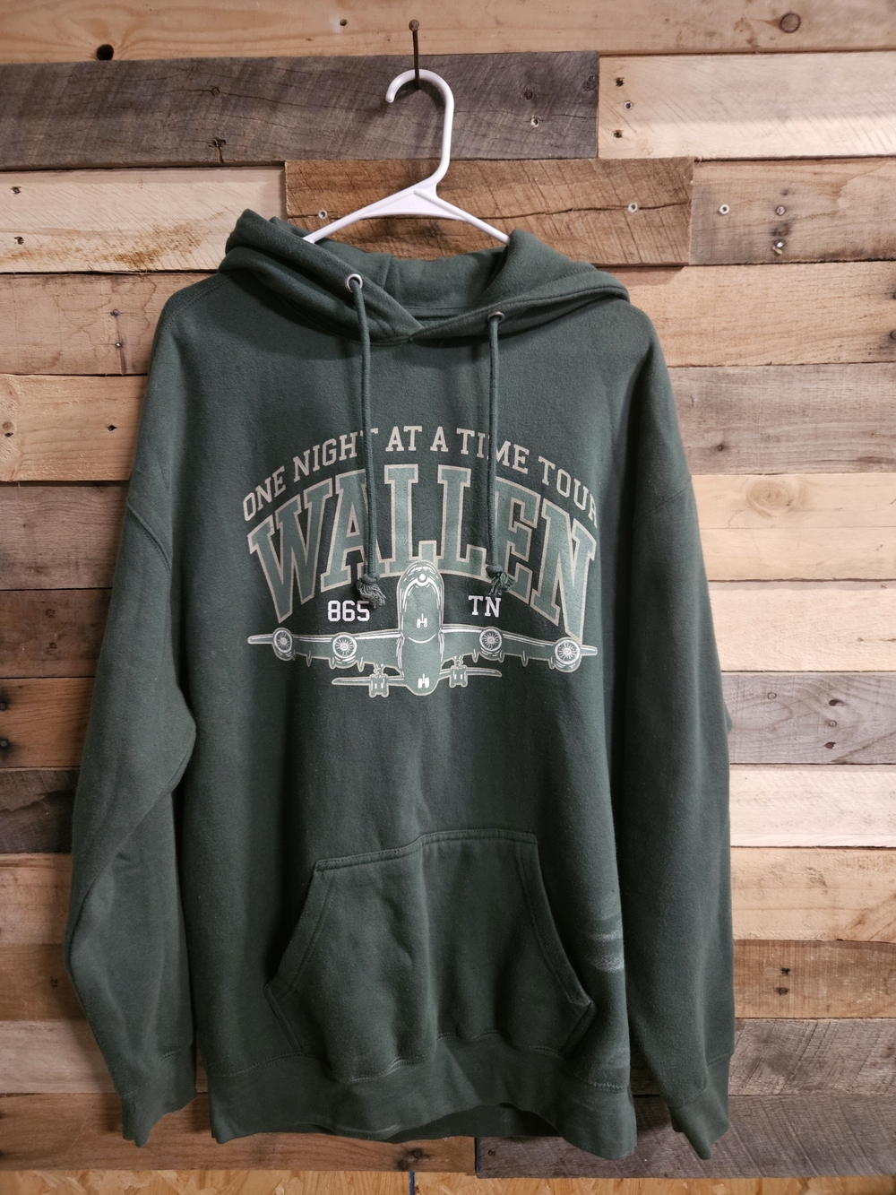 Morgan Wallen One Night At A Time Green Pullover Hoodie - Classic Tour Graphic